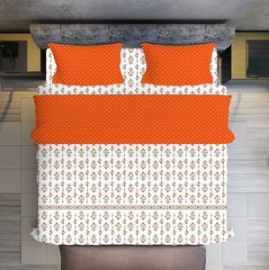 Blossom King-Size 400TC Microfiber Flat <b>Bed</b> Sheet 3PCS Set 2 Soft Modern Printed <b>Pillow</b> Cases All-Season Durable Home Hotel - Product Image 3