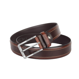 2025-26 personalizado hombres clásico Vintage acero hebilla correa de lujo cinturón de cuero genuino transpirable OEM alta calidad resistente - Product Image 3