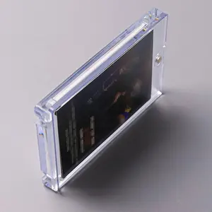 Protector de tarjetas coleccionables magnético compatible con 180PT, fundas para tarjetas magnéticas impermeables duras de acrílico transparente para coleccionistas