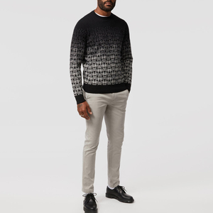 Suéter de Punto Casual para Hombre, Cuello Redondo, Tejido de Lana 100% con Estampado Digital, Estilo Informal, Tendencia 2025, Nuevo, Popular, OEM - Product Image 5