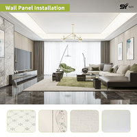 Panel Dinding PVC Anti Api B1 Tahan Air dengan Lapisan Laminasi Motif Kayu untuk Proyek Kantor dari Produsen Grosir