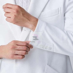 Profesional Unisex Hospital Enfermería Laboratorio Batas Uniformes médicos Tela tejida para hombres y mujeres - Product Image 5