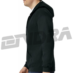 Sweat à capuche noir avec fermeture éclair, style streetwear moderne, tissu doux, coupe décontractée, port quotidien pour hommes et femmes, confort toute saison, premiumx - Product Image 2