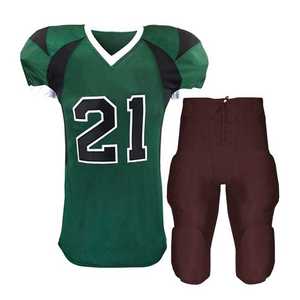 Uniforme de football américain de qualité supérieure maille respirante coutures solides couleurs d'équipe personnalisées ajustement Durable pour les joueurs de collège et de club - Product Image 1