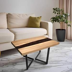 Living Room Luxury Handcrafted Epoxy Resin Rectangle Modern Waterproof Dining Table Acacia Wood Top Wedding <b>Gift</b> Customizable - Product Image 2