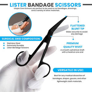 Vente en gros Subhan International SI-1471 14 cm en acier inoxydable Ciseaux d'allaitement à bandage électrique poignée de couleur certifié CE OEM - Product Image 3