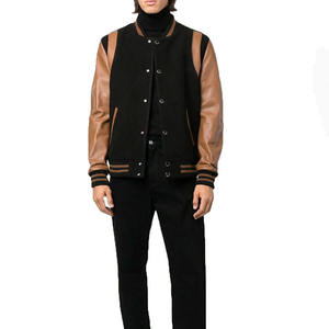 Veste universitaire pour hommes, fabrication OEM personnalisée, commande en gros pour équipe, prête à l'emploi - Product Image 3