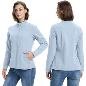 Veste coupe-vent Softshell respirante légère pour femme Logo personnalisé imperméable pour une utilisation en extérieur pour la moto randonnée - Product Image 4