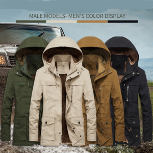 Nouvelle veste d'hiver pour homme, épaisse et chaude, avec capuche en fourrure, parka, veste en polaire, vêtements d'extérieur, manteaux, taille M~5XL, veste épaisse et chaude - Product Image 2