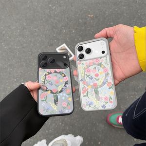 เคสโทรศัพท์ลายการ์ตูนแบบนิ่ม TPU สำหรับ 17 Pro Max สีขาว ลายดอกไม้ สำหรับทุกเพศ - Product Image 2