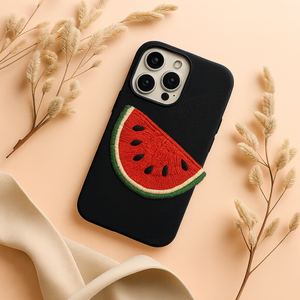 Funda de teléfono artística Multicolor bordada juguetona funda móvil brillante y alegre opciones de Color vibrante Diseño de Arte de puntada a mano - Product Image 5