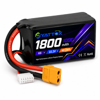 Pack de batteries FPV en gros à haute décharge 1800 mAh 100C 6S LiPo pour drone, avion RC, FPV