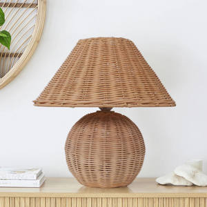 New mushroom-inspired table <b>lamp</b> with a warm natural color, handcrafted in Vietnam. Minimalist style for <b>modern</b> home décor. - Product Image 2