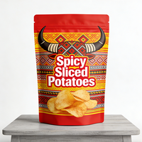 Sachet Doypack à Fond Plat Anti-Odeur Personnalisable pour Snacks, Pommes de Terre, Popcorn, Fruits Lyophilisés, Lait et Aliments pour Animaux