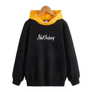 Sudadera con capucha con estampado de bloques de color para niños OEM bordado personalizado sudaderas deportivas sólidas Casual pareja pulóver sudaderas con capucha en blanco de gran tamaño - Product Image 1