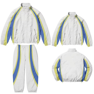 Chándal de gimnasio de sublimación de nailon personalizado de alta calidad para hombre, chándal de último diseño de Color en contraste, chándal de nailon cortavientos para hombre - Product Image 3