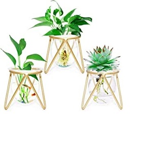 Florero decorativo de Metal dorado para decoración de suelo, jarrones modernos para jardín, gran oferta - Product Image 1