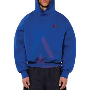 Sweat à capuche vintage pour homme OEM, lavage vintage, automne, 360 grammes, 100% coton, noir et blanc, motif uni, logo imprimé sur le devant, molleton surdimensionné - Product Image 3