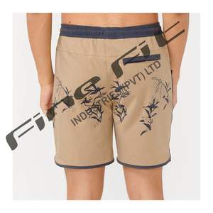 Short de surf en polyester à séchage rapide pour hommes, vêtements de plage décontractés confortables avec motif solide, léger, expédition rapide - Product Image 2