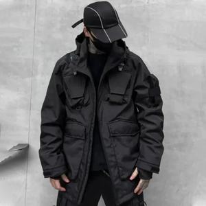 Chaqueta Cargo Cyber Ninja, Cortavientos, Ropa Tecnológica, Invierno 2024, Multibolsillos, Funcional, Estilo Cyberpunk, Urbana, Holgada, Abrigada - Product Image 2