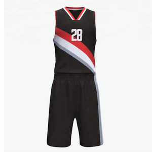 Ensemble d'uniformes de basket-ball noir pour hommes vêtements de sport légers et respirants maillot et short de marque d'équipe personnalisés pour le jeu - Product Image 3