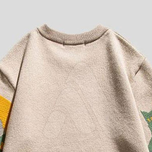 Pull en tricot à col rond décontracté pour homme, imprimé, 100% coton, pour l'hiver, avec motif personnalisé, pour la vente en gros - Product Image 6