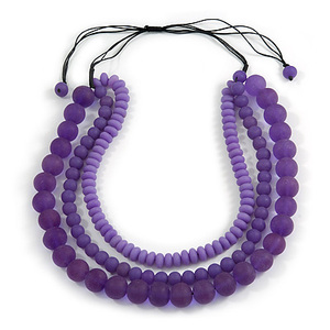 Collier unique multicouche en résine corail rouge perlé, forme boule, bijou de fête unisexe, pièce de mode affirmée pour femme - Product Image 3