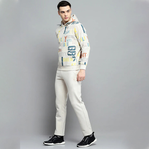 Transpirable Material suave al tacto Diseño único de moda Totalmente personalizado Hecho Hombres Suelto Punto Manga larga Capucha Pantalón Conjunto para venta al por mayor - Product Image 3