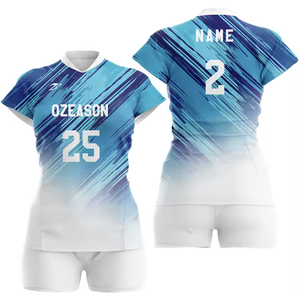 Uniformes de Voleibol para Mujer al por Mayor de Fabricante OEM, Conjuntos de Jersey Rojo con Sublimación Completa, Telas de Poliéster, Uniformes de Mujer Económicos - Product Image 5