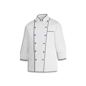 Manteau de chef d'hôtel de bonne qualité en pur coton imprimé sur mesure, dernier modèle, fournisseur indien - Product Image 2