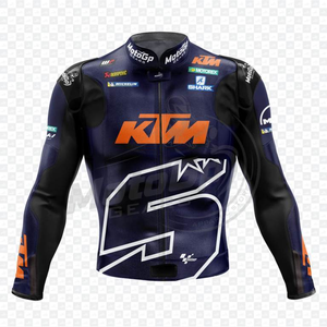 TKM Johann Zarco MotoCP Gears Cuero de vaca/Kangaro Cuero Motocicleta Montar en pista/Carreras Hecho a medida Hump Biker Jacket CE Armor - Product Image 1