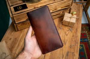 Portefeuille long vintage en cuir véritable pour femme, pochette de haute qualité à prix abordable, porte-cartes et porte-monnaie multi-cartes LBW-0019 - Product Image 4