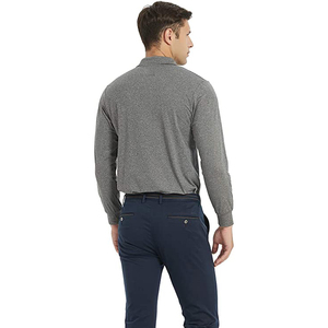 Nueva tendencia estilo Top algodón Casual cómodo resistente transpirable secado rápido Hip Hop manga larga de gran tamaño sólido Polo camiseta - Product Image 6