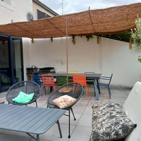 Voile d'ombrage en fibre de coco tissée Eco2go Vietnam, protection solaire naturelle pour serre, jardin, patio, pergola, balcon