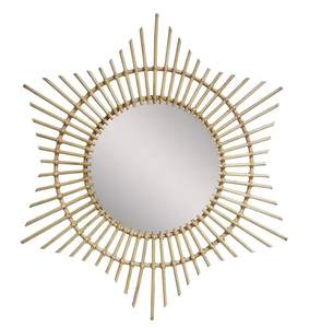 Diseño clásico hecho a mano forma europea espejo de ratán pared decorativa sauce Natural mimbre espejo interiores - Product Image 5