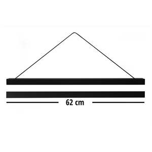 แถบแม่เหล็กติดโปสเตอร์ MDF สีดำ ขนาด 62 ซม. คู่ สำหรับแขวนผนัง - Product Image 2