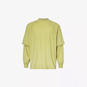 2025 nouvelle tendance T-shirts pour hommes lourds manches longues et courtes Looks surdimensionnés T-Shirts Double manches impression personnalisée - Product Image 6