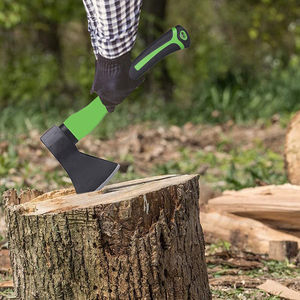 Hacha para Acampar y Cortar Leña, con Mango Antideslizante de Fibra de Vidrio y Amortiguación, en Oferta - Product Image 2