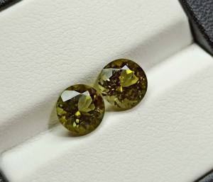 Atractiva Piedra Preciosa de Turmalina Verde, Turmalina Semipreciosa Suelta, Gemas Redondas de Turmalina Natural, Piedra Tallada Facetada, Regalo para Ella - Product Image 3