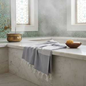 Toalla Peshtemal de Algodón Turco 100% al por Mayor, 100x175cm, Moderna, para Uso Diario, Hammam, Sauna, Playa, Ligera, de Secado Rápido, con Bolsa - Product Image 5