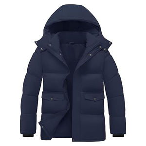 Veste matelassée légère et décontractée pour hommes, style High Street, tissu en laine résistant à l'eau avec capuche détachable, service OEM - Product Image 6