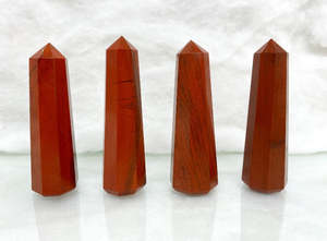 Obelisco de torre de cristal de jaspe rojo de ágata para curación y equilibrio de Chakras Puntos de piedras preciosas de alta calidad Comprar al por mayor de La India - Product Image 3