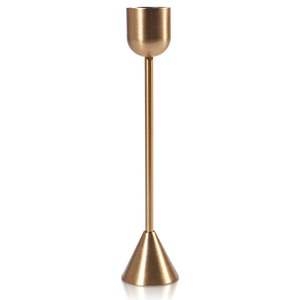 Nuevo diseño personalizado Nuevo diseño de trofeo hecho a mano de moda Portavelas superior dorado Soporte inferior negro - Product Image 1