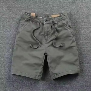 2025 <b>Men's</b> Beach <b>Shorts</b> Breathable Woolen Fabric Custom Logo Embroidered High Street Style <b>Elastic</b> <b>Waist</b> Running Swimwear Solid - Product Image 3