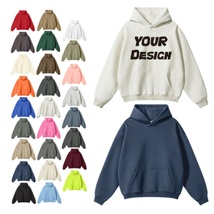 Sweat-shirts unisexes en coton d'hiver de haute qualité, surdimensionnés, en polaire, à épaules tombantes, unis, vierges, personnalisables, pour hommes, impression numérique - Product Image 1