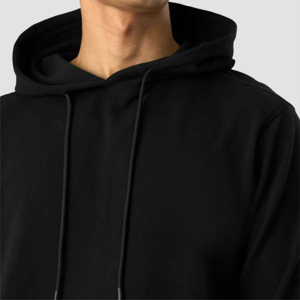 Sweat à capuche épais en éponge française surdimensionné en coton 100% de qualité supérieure pour hommes Logo personnalisé Streetwear Pull à capuche uni pour hommes - Product Image 4
