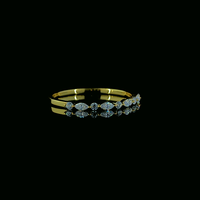 Bague de mariage Art Déco en diamant de culture, or 14K/18K, diamants taille marquise et taille rond, demi-éternité, pour elle