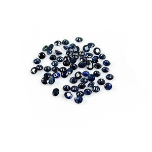 Pierres de saphir bleu naturel non traitées, rondes calibrées 3mm 4mm, taille ovale radiant, collection d'opale bleue, aigue-marine, saphir bleu - Product Image 1