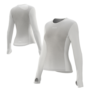 เสื้อเบสเลเยอร์ระบายอากาศสำหรับผู้หญิง TRACE สีขาว - Product Image 5