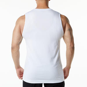 Camiseta sin mangas de cuello redondo transpirable ecológica de alta calidad personalizada para hombre con función de secado rápido ajuste suelto para Yoga - Product Image 2
